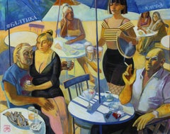 Jede erfolgreiche Frau sollte ein kleines Schwarzes haben, 120x150 cm, Acryl auf Leinwand