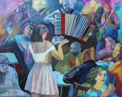 L
amour vient toujours dans une robe blanche, 120x150 cm, acrylique sur toile