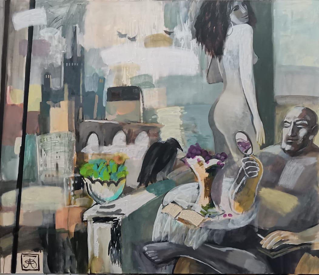 Muse, 110x130 cm, acrylique sur toile