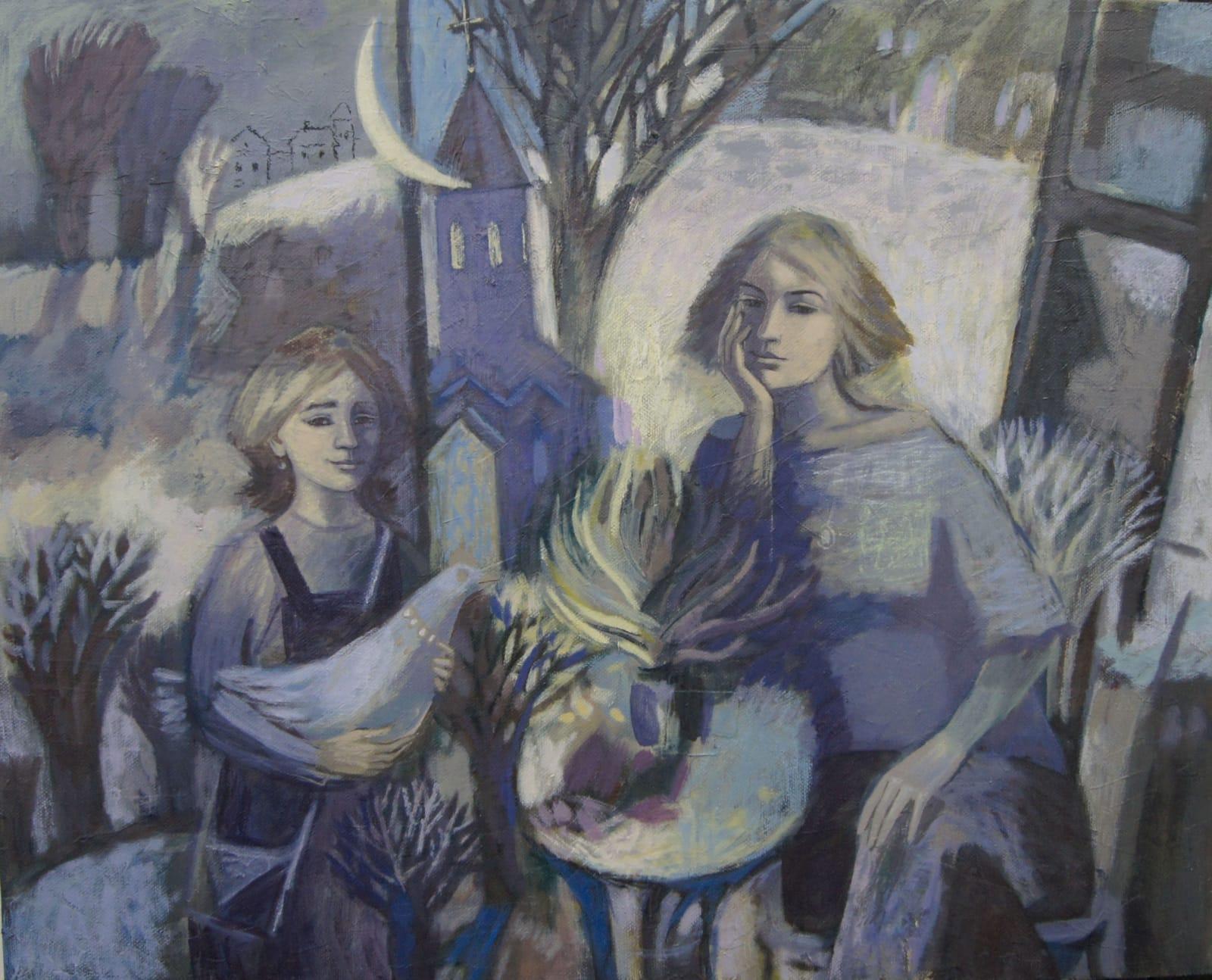 Fermati un attimo, 80x100cm, acrilico su tela in vendita 1