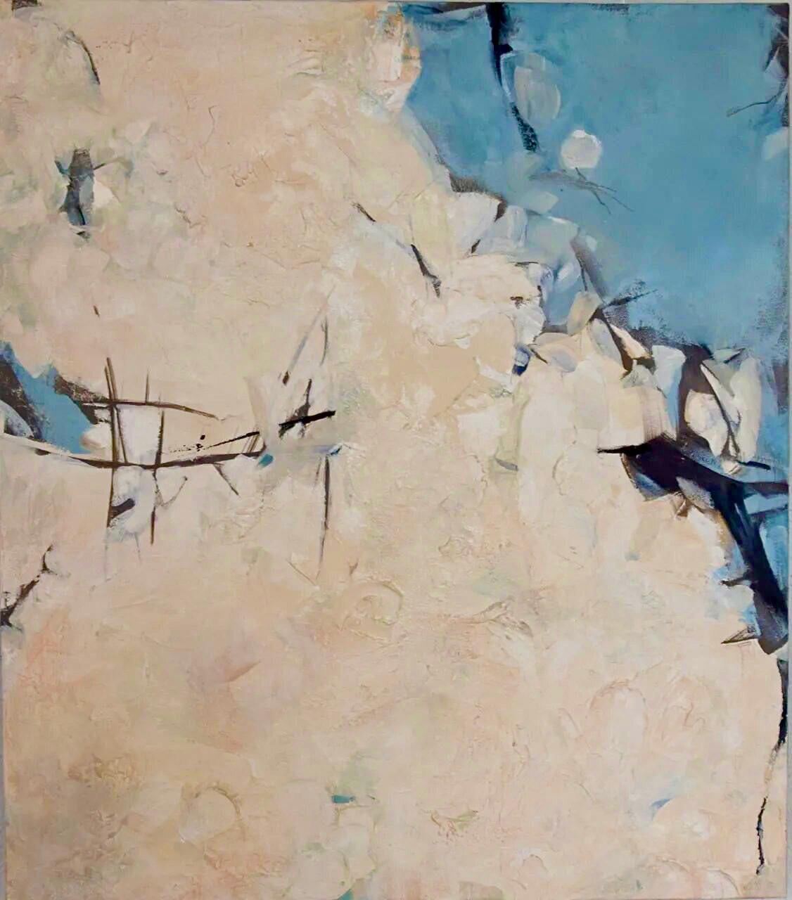 Triptych Magnolia 80x70, 90x120, 80x70 - Abstract Art by Zarina Biganti