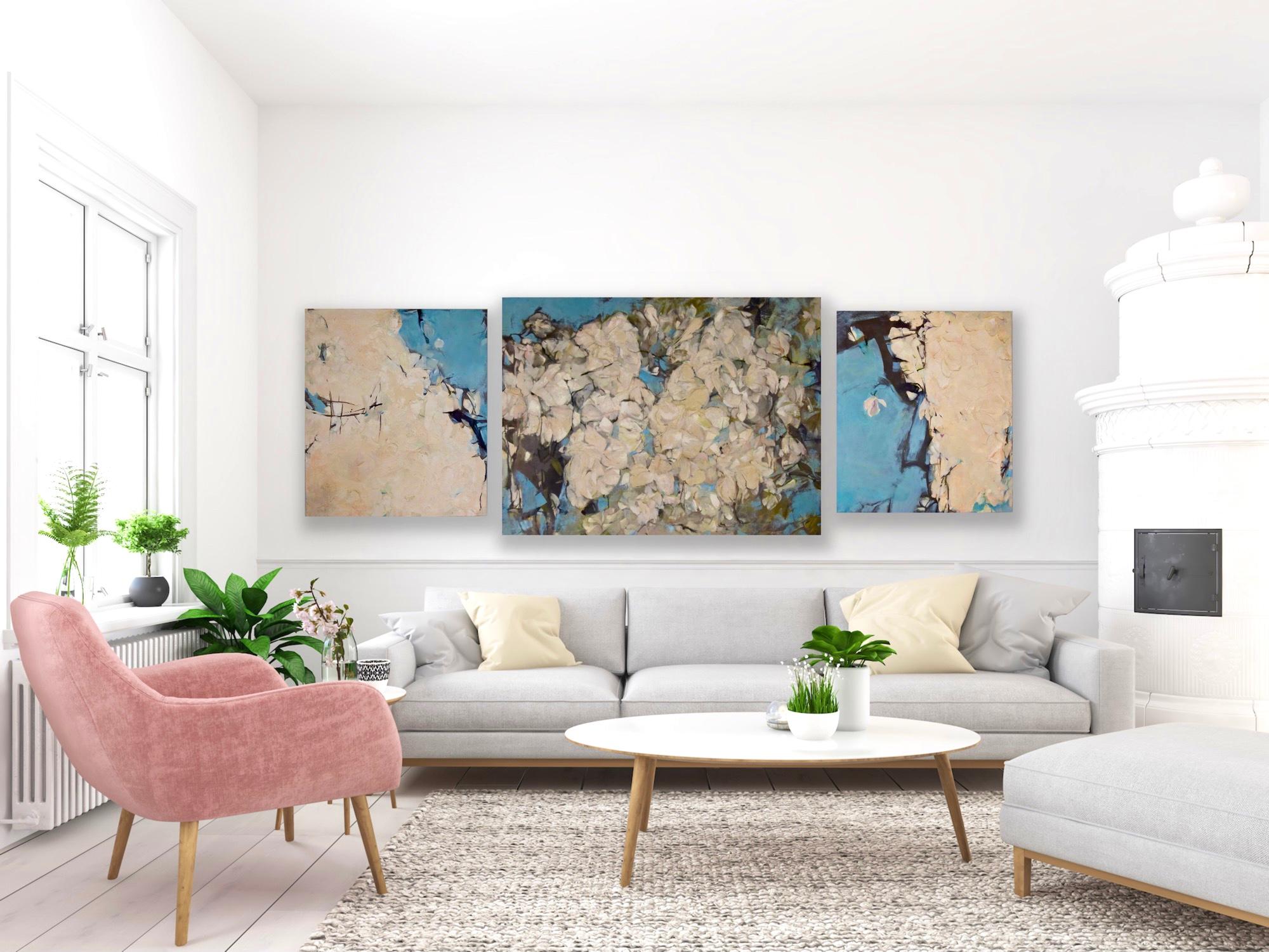 Triptych Magnolia, on canvas 80x70, 90x120, 80x70
Zarina Biganti, professional artist.  
Member of the Union of Artists of Russia.  
Zarina's works have taken part in many exhibitions.  
At the moment, Zarina teaches painting at the university, and