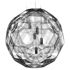 Zattelite Galvanized Iron Pendant Light, Black, 39.5 in