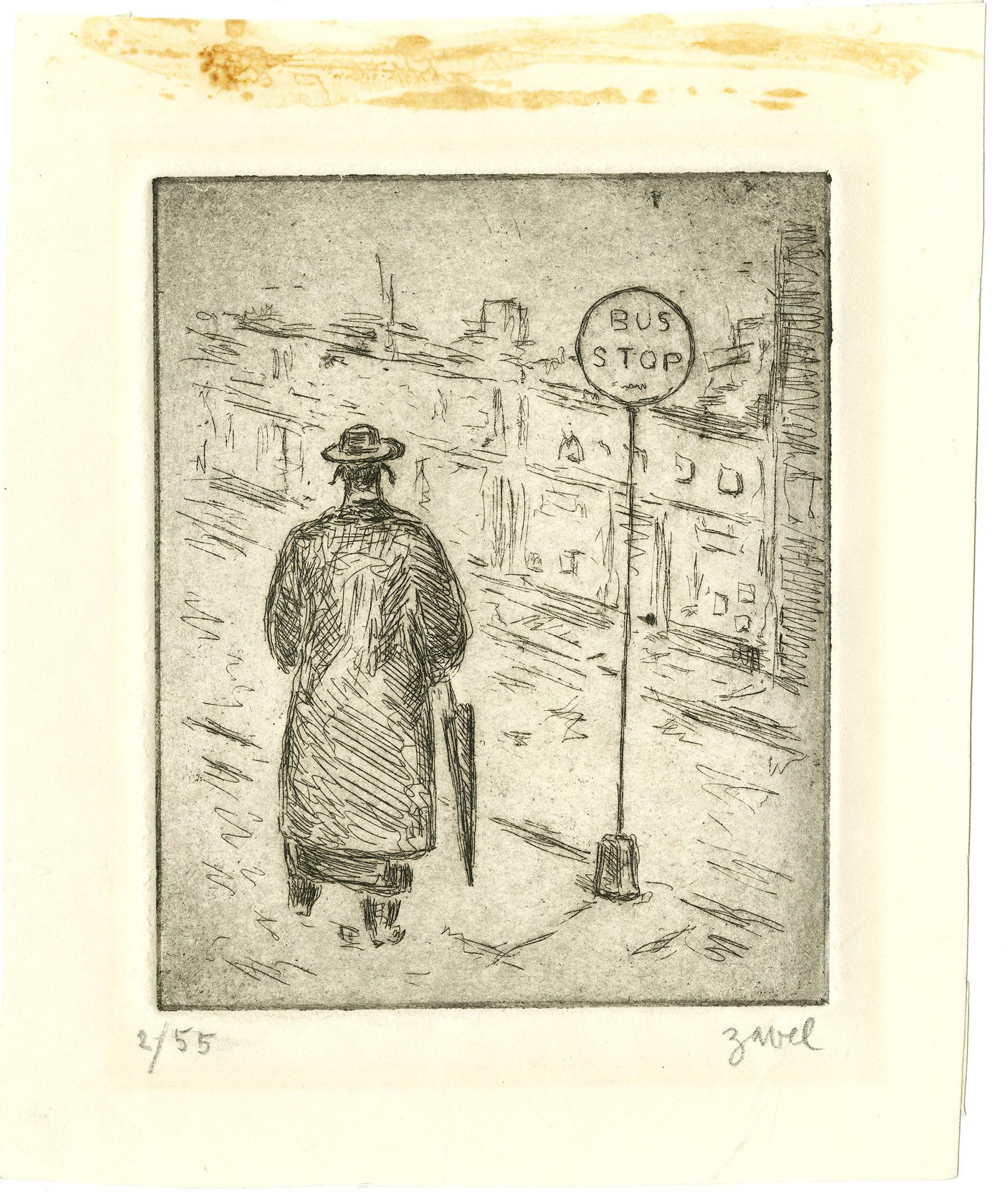 Fermata dell'autobus - Print di Zavel Silber