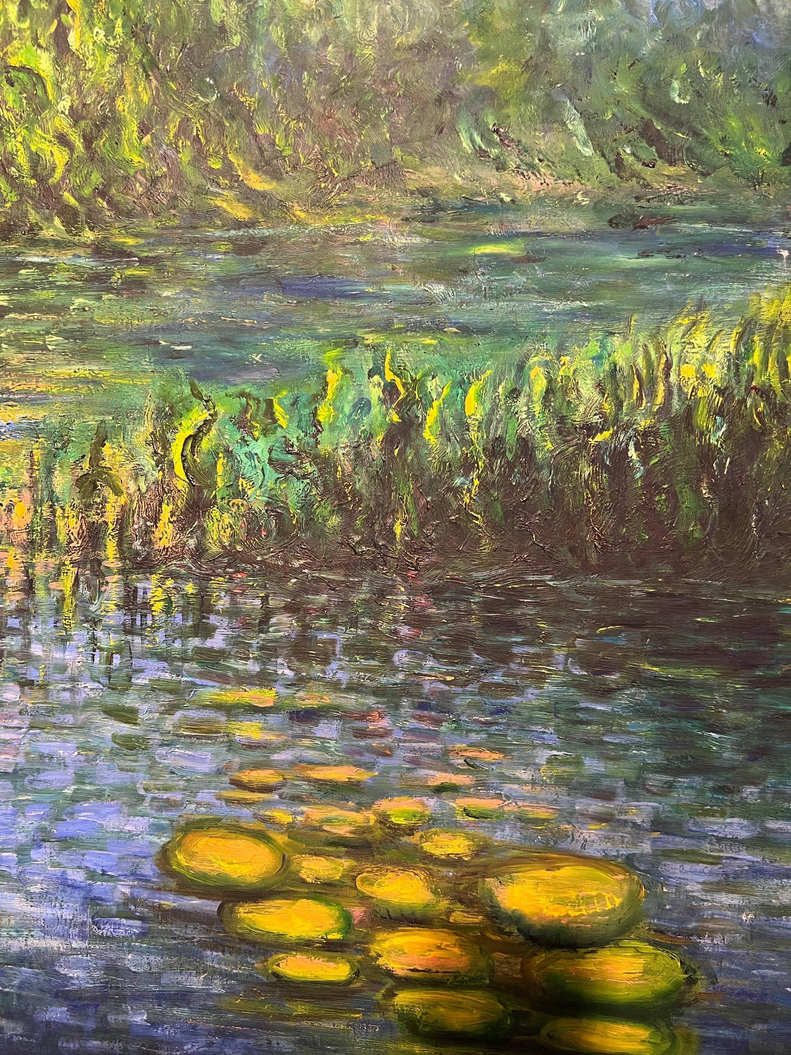 Tanz der Lilien, zeitgenössisches Ölgemälde mit Lilien. – Painting von Zaven Fodoulian