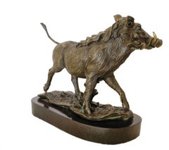 Bronze Warthog sculpture