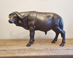 Buffalo bronze sculpture