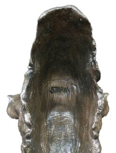 Rhino head bronze