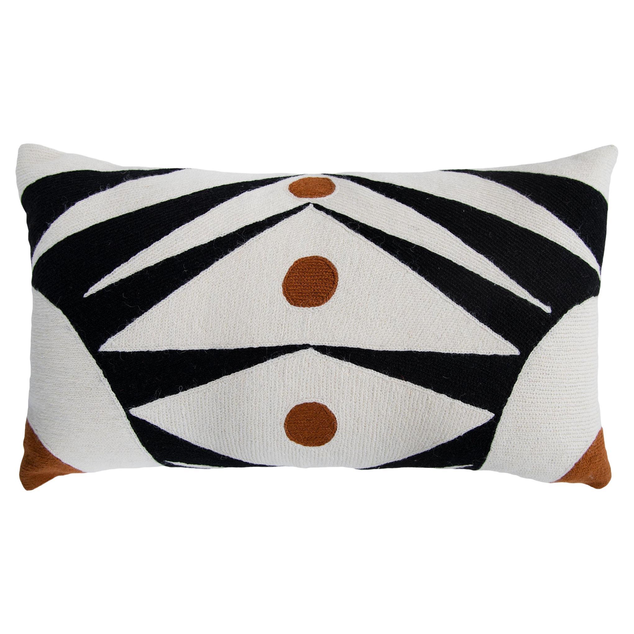 Zaza Dots Pillow, Black For Sale