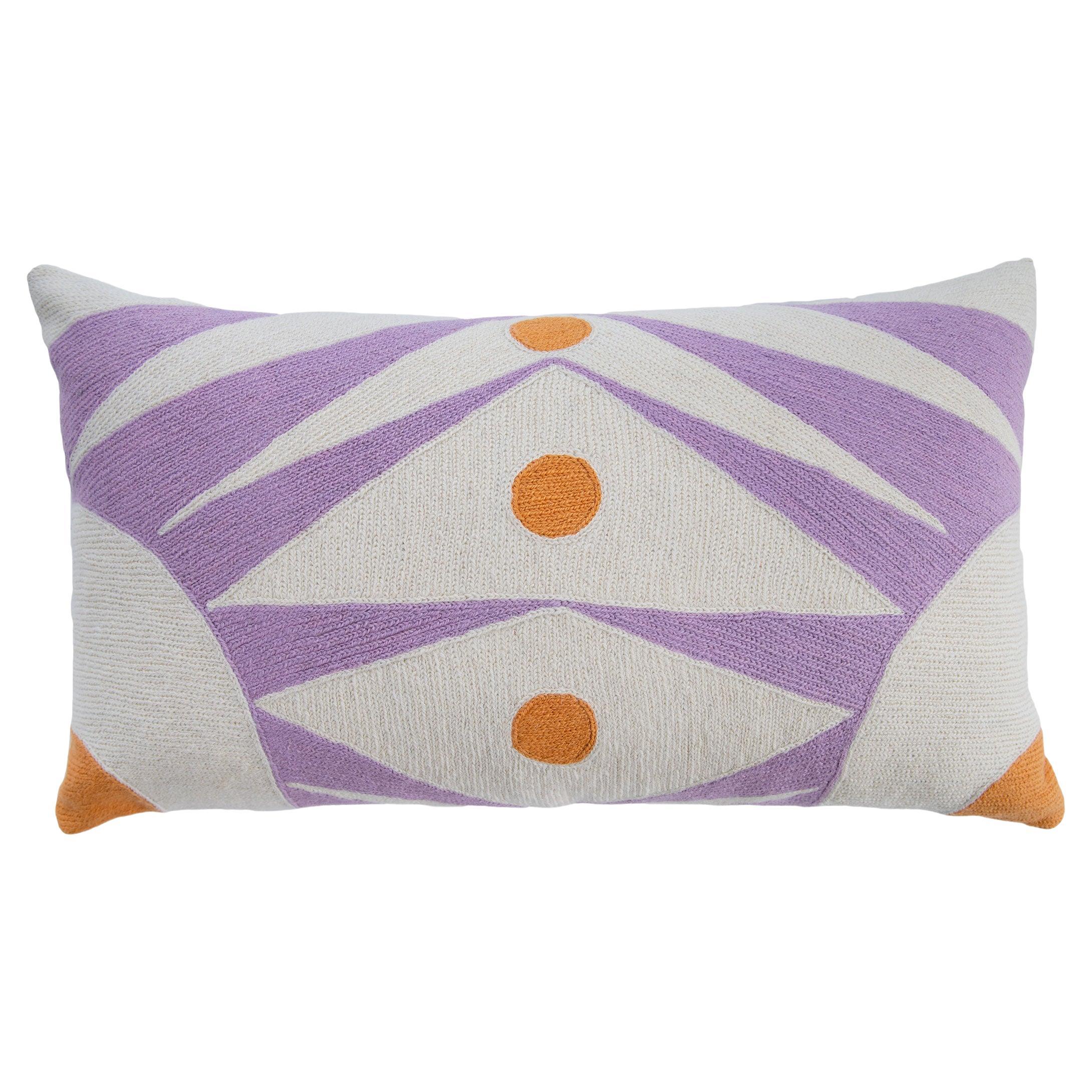 Zaza Dots Pillow, Lilac For Sale