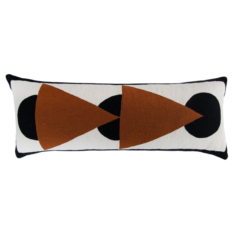 Zaza Lumbar Pillow, Black For Sale at 1stDibs