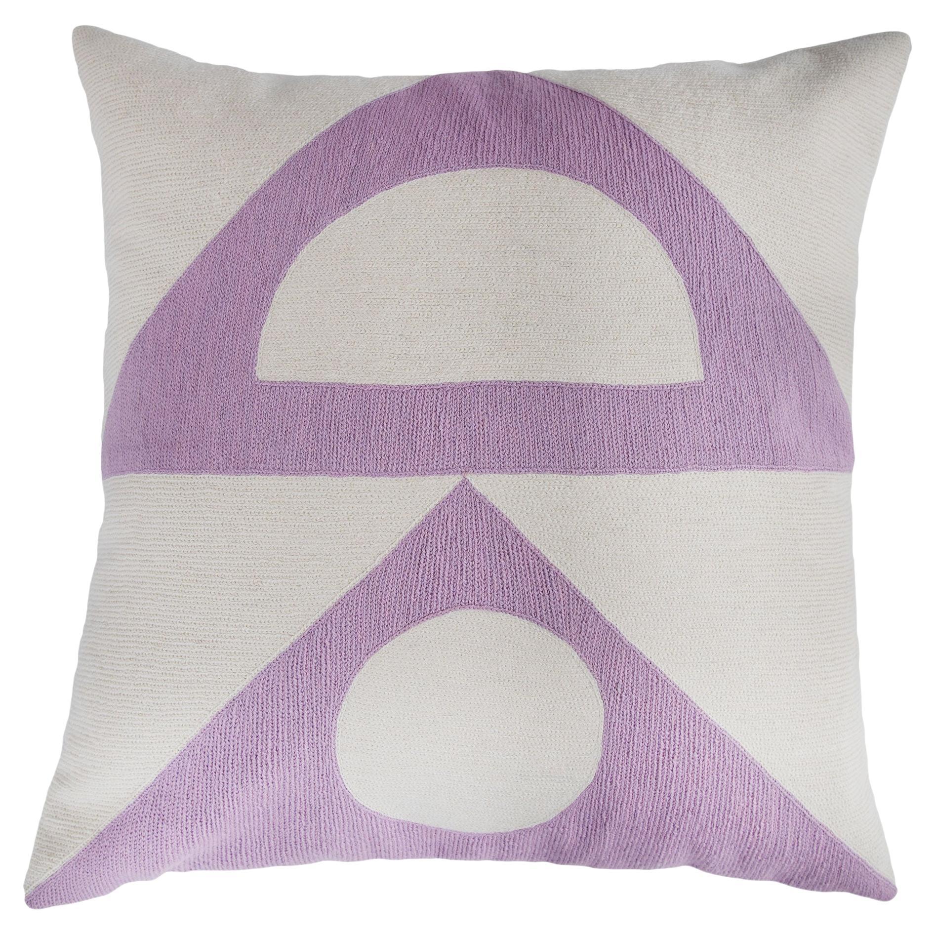 Zaza Shapes Pillow, Lilac For Sale