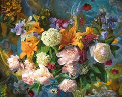 Flower Composition Still Life Oil On Canvas