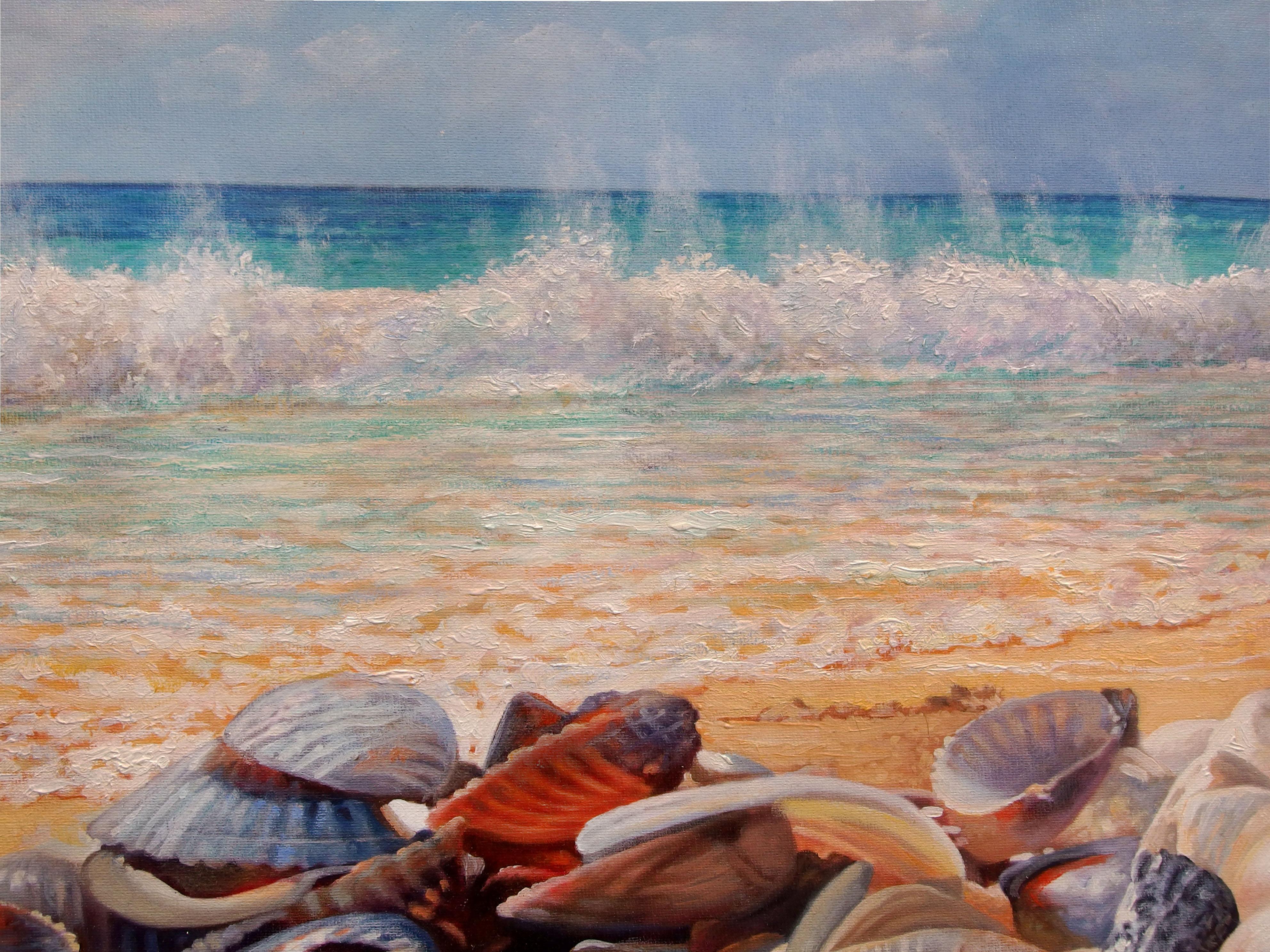 Sea Shells On The Beach - Painting by Zbigniew Kopania