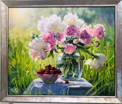 Nature morte aux pivoines et aux cerises