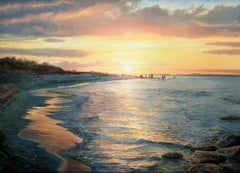 Warm Sunset Seascape Painting