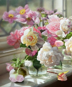 Finestra piena di fiori Natura morta