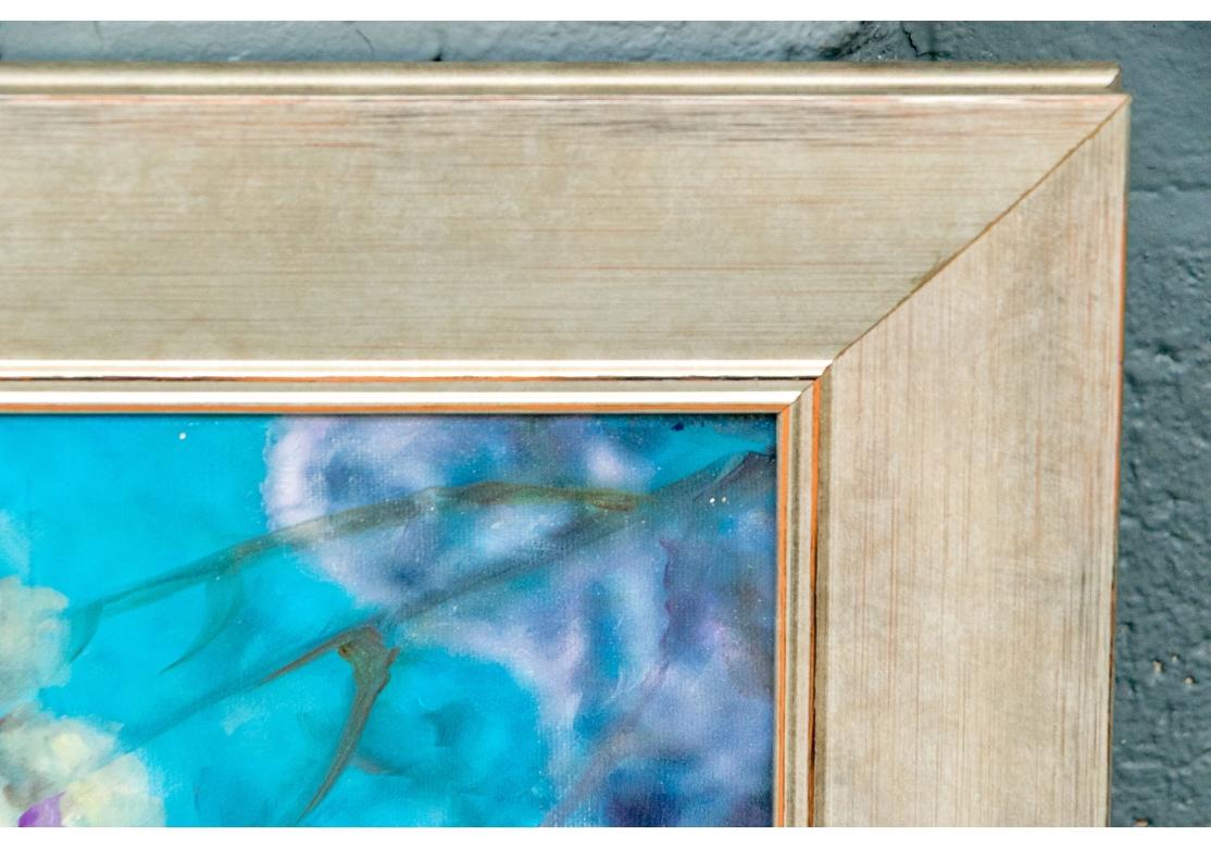 Belle Époque Zbigniew Kopania (Polish, B. 1949) Large Oil On Canvas Floral Painting For Sale