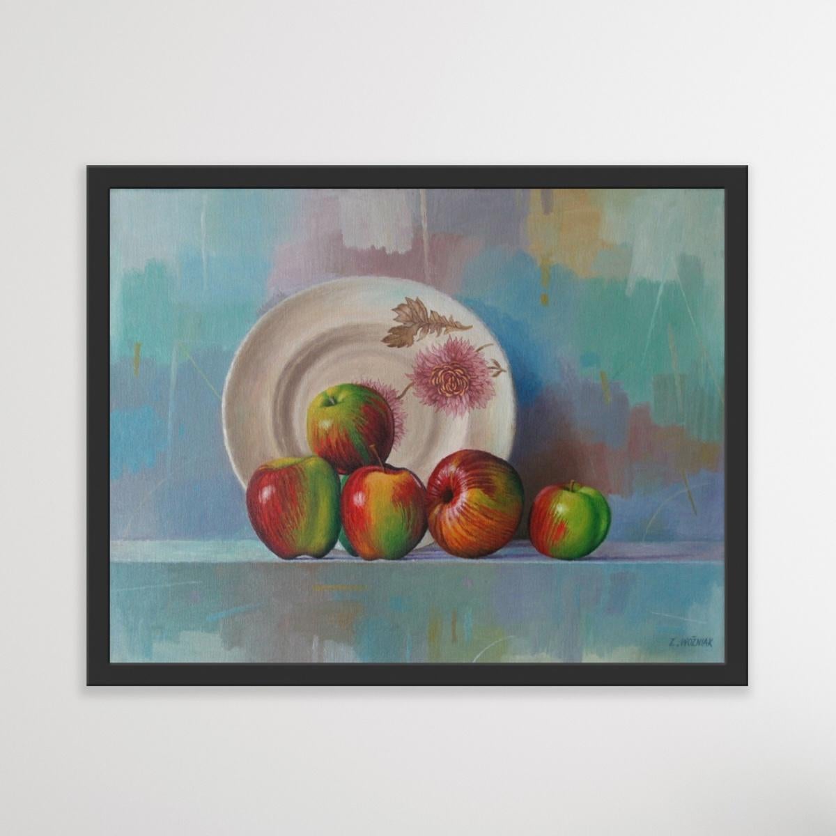 realistic apple painting