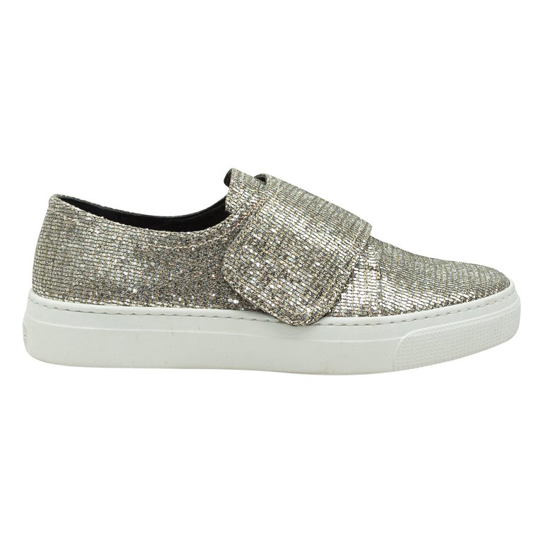 ZCD Montreal Silver 'Senna' Glitter Sneakers at 1stDibs