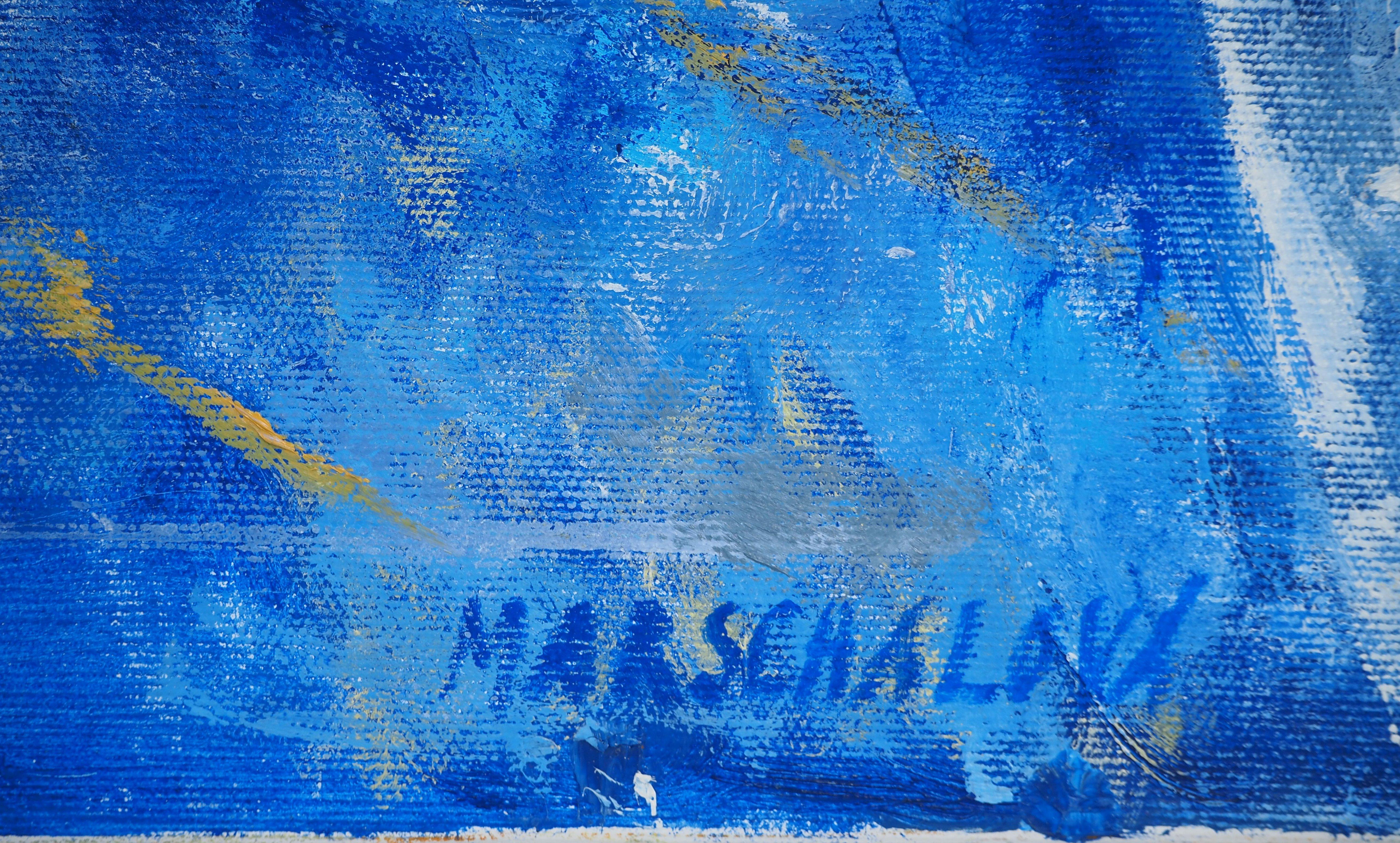 The Blue Swimmers – Original Ölgemälde auf Leinwand, signiert (Zeitgenössisch), Painting, von Zdeňka MARSCHALOVÁ