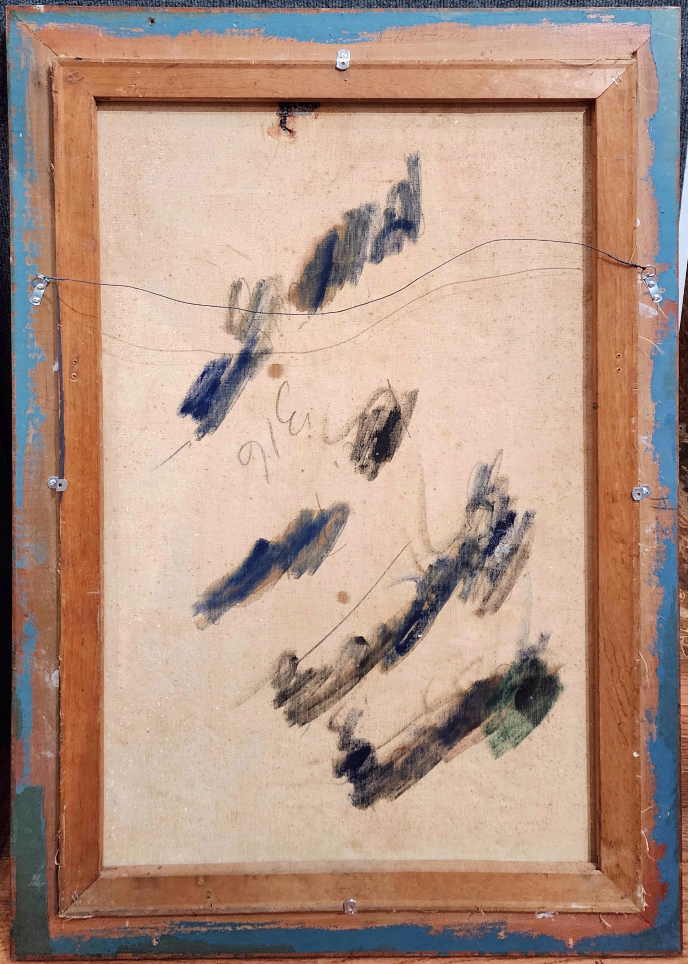 Natura morta di bottiglie, Modernista ceco, Pittura moderna del Medioevo, Color - Painting Moderno di Zdenek Kleindienist