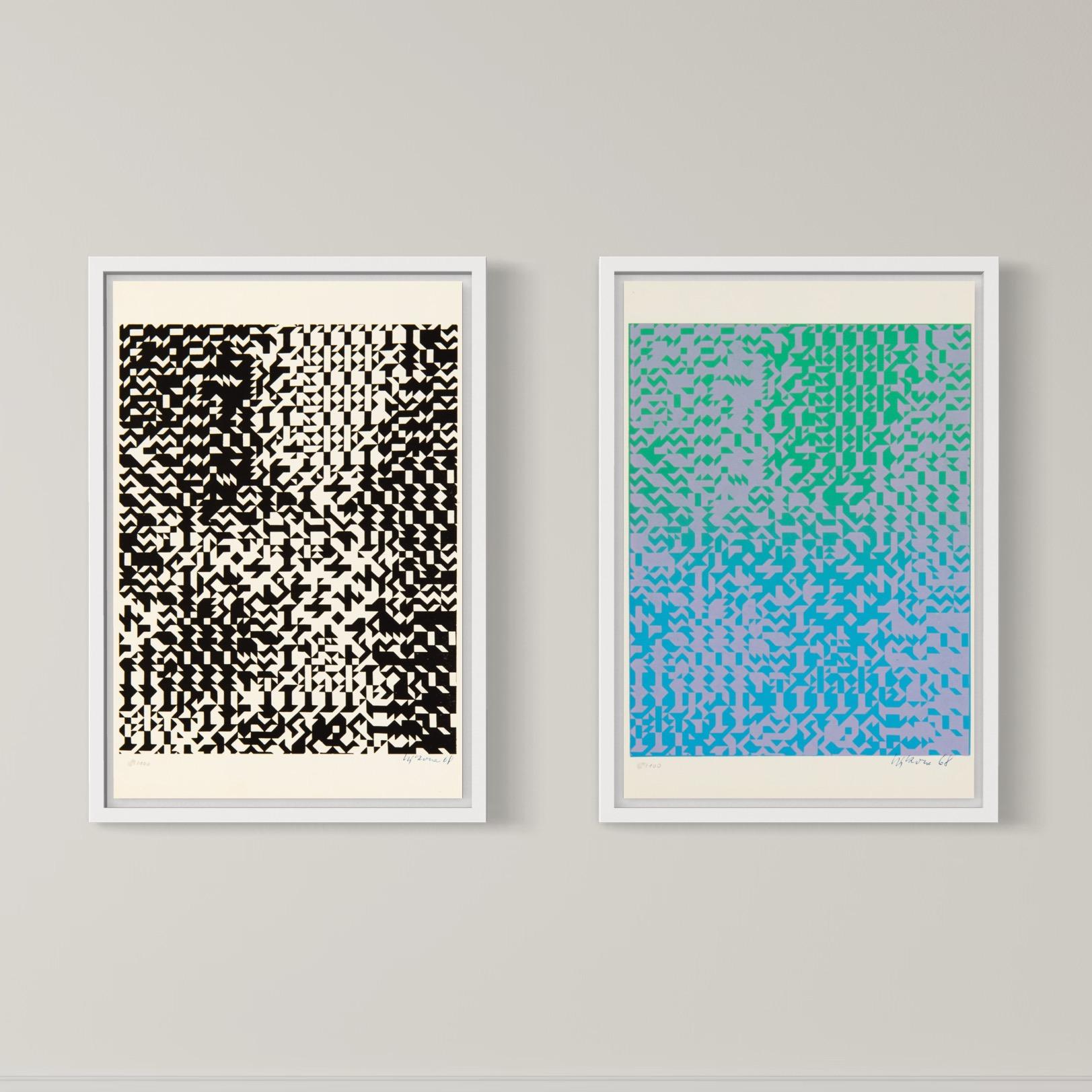 Zdeněk Sýkora, Untitled (Folgende Folge aus dem Tschechischem): 2 Signed Prints For Sale 1