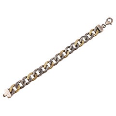 14K Yellow Gold Silver Two Tone ZDNY Gothic Bracelet