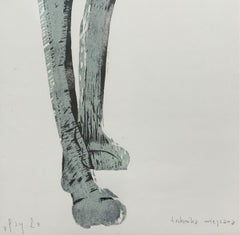 Dogs 2 - Contemporary Woodcut Print, Figurative, Black & white, Polish artist