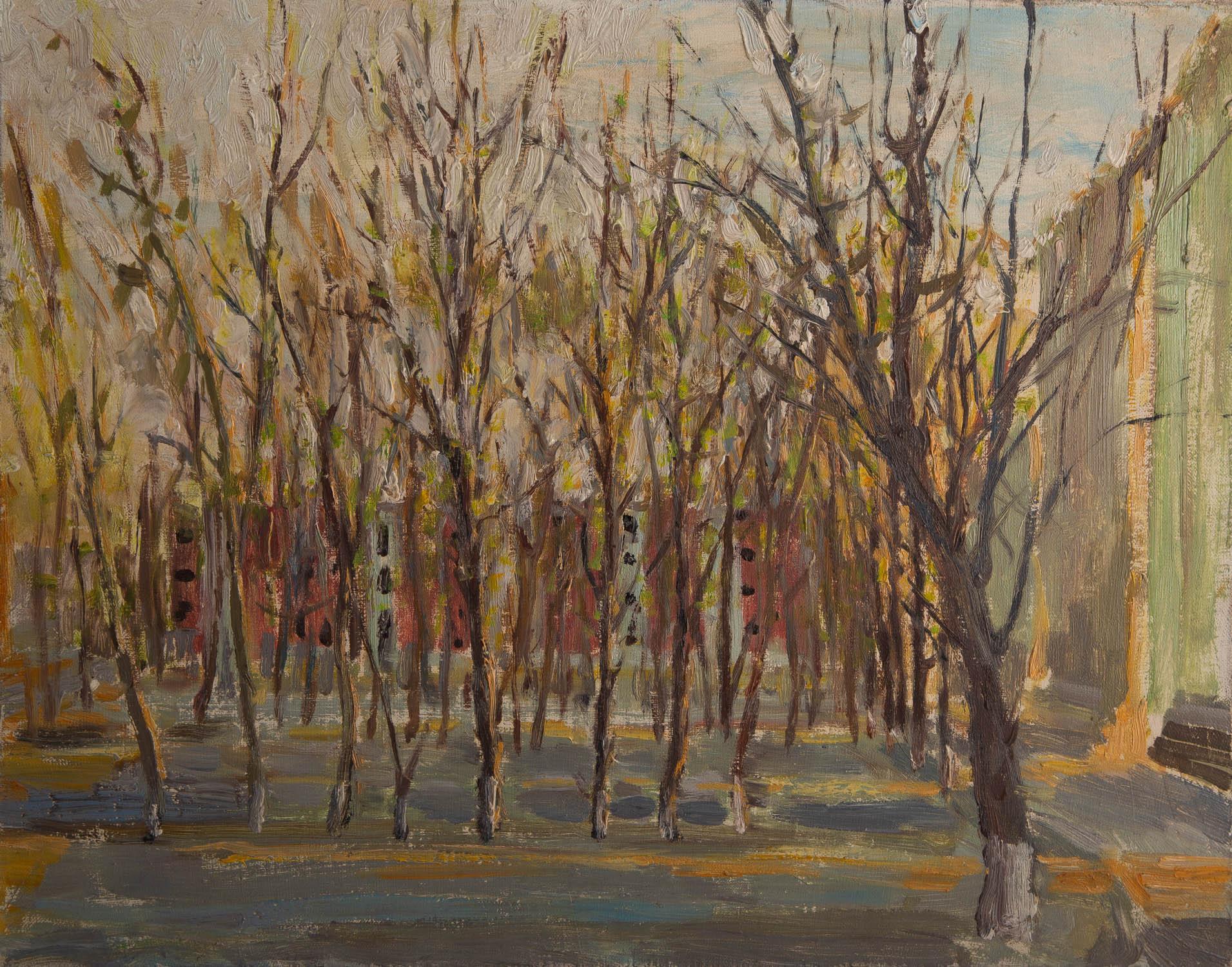An He Pintura al óleo original impresionista 