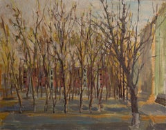 Ze He Impressionist Original Oil Painting "College Residence Hall"
