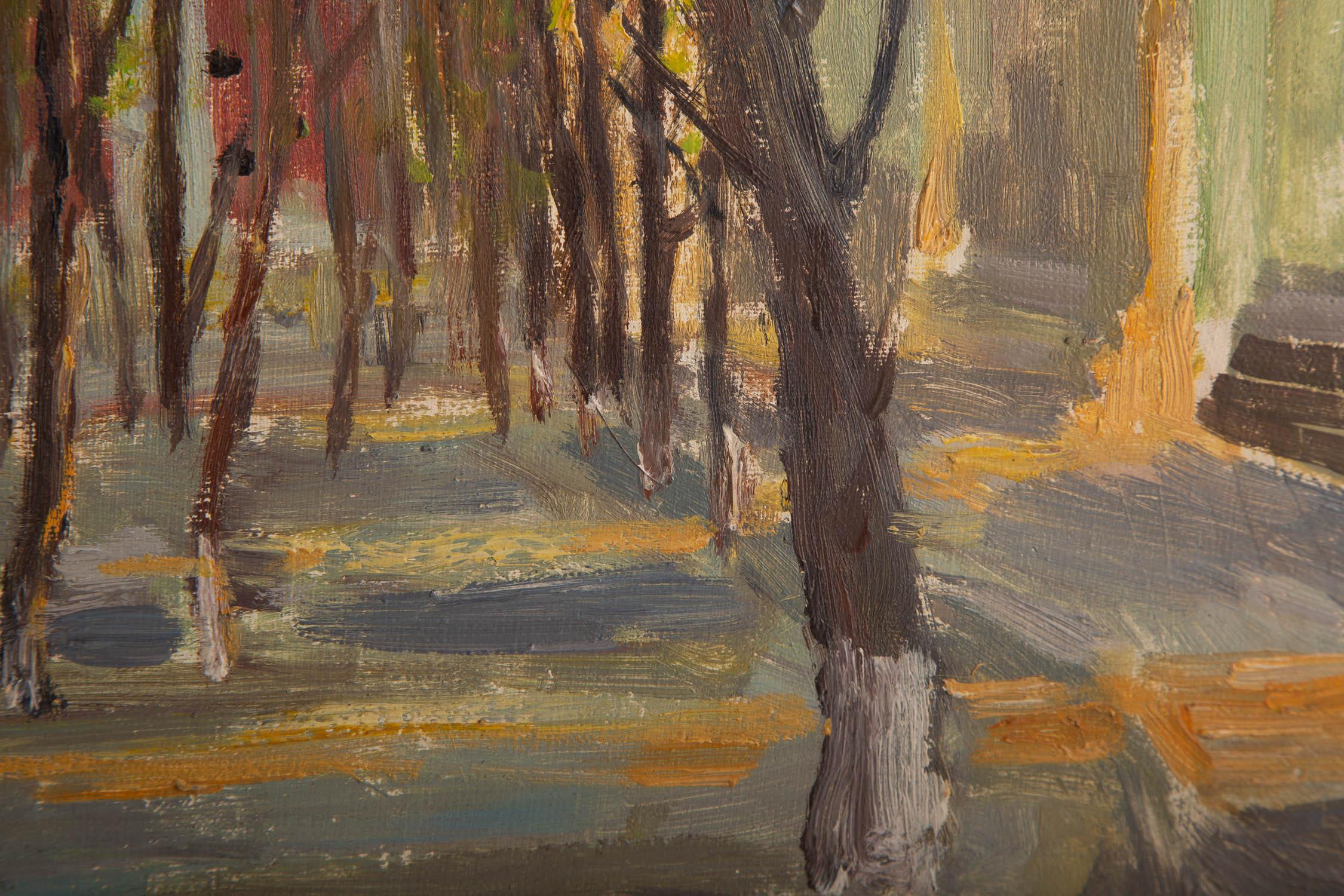 An He Pintura al óleo original impresionista 