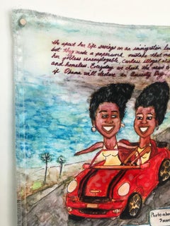 "" Amnesty for Ngozi" Farbstoffsublimation auf Stoff