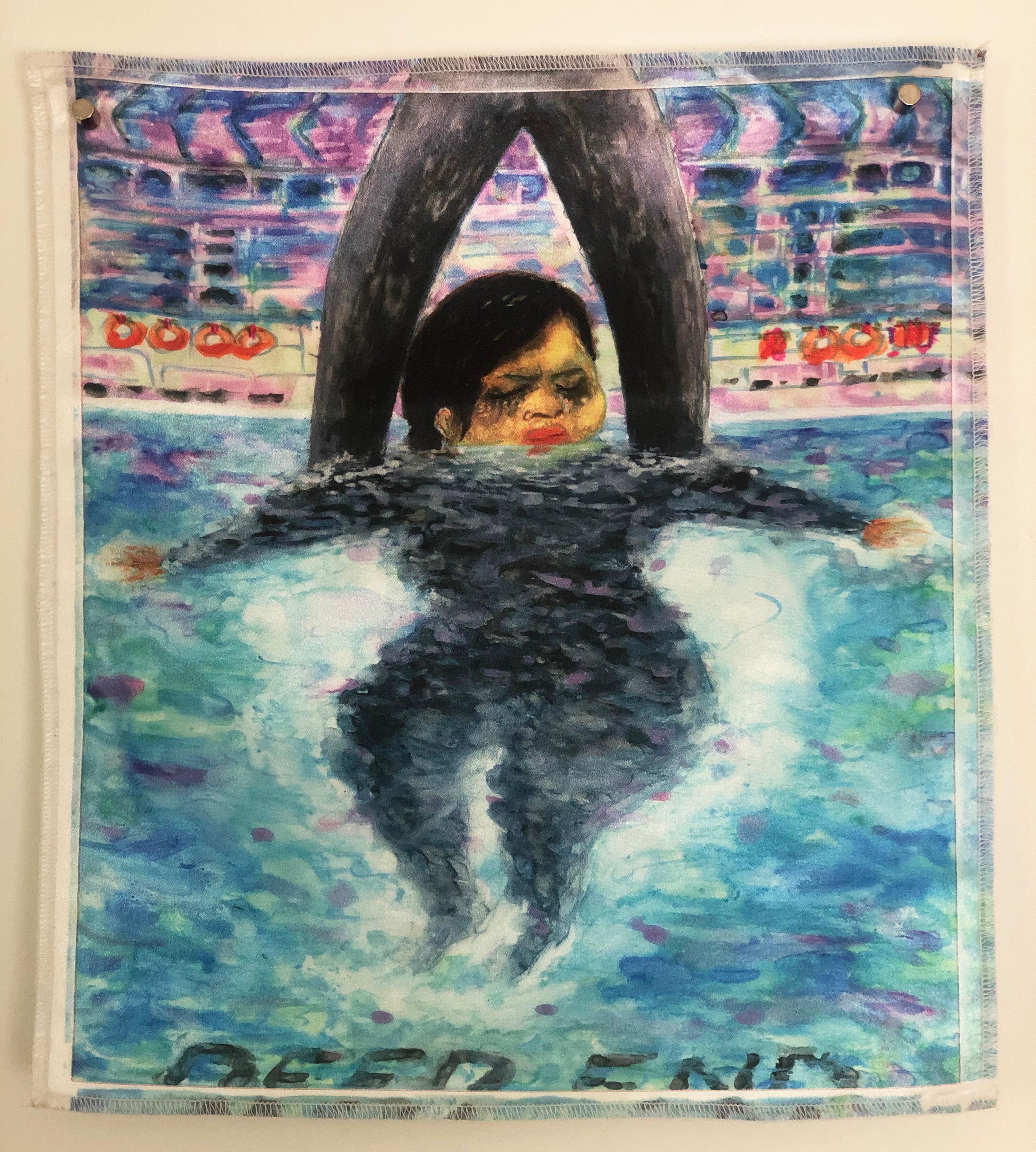 " Deep End" Técnica mixta sobre Yupo - Print de Zeal Harris