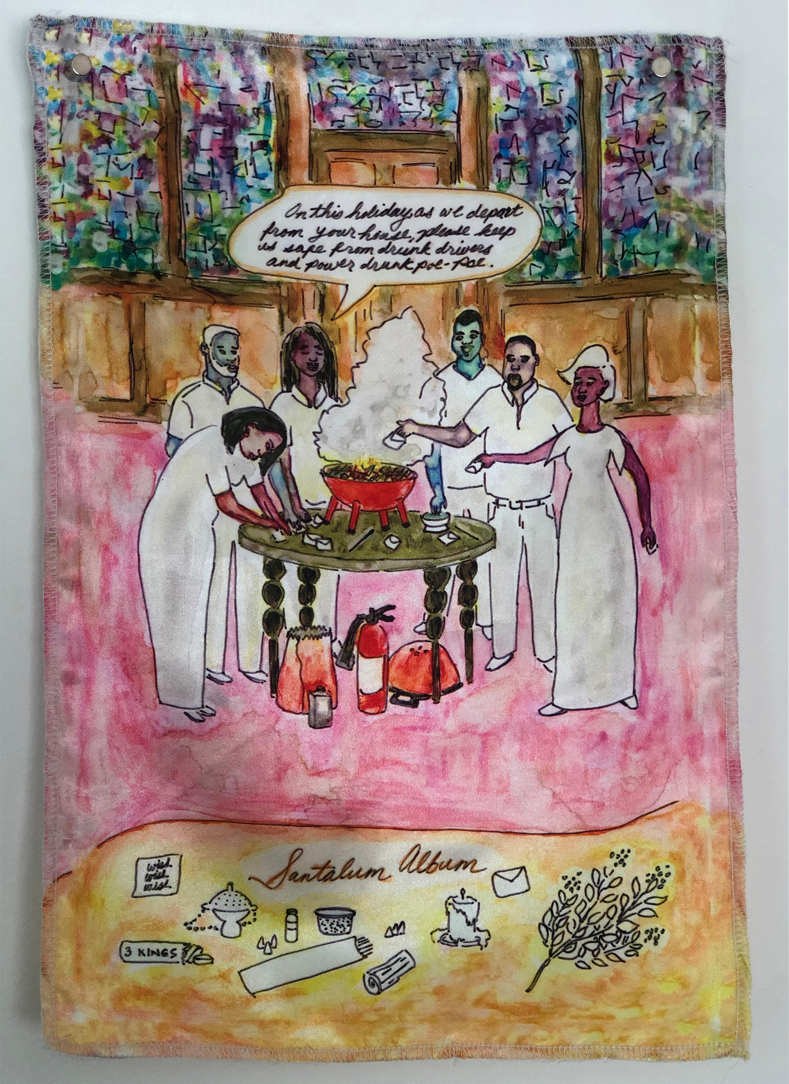 " Sanctified Hoodoo" dye sublimation on fabric - Print by Zeal Harris