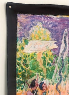 "Following Zora a.k.a Miss Hurston"  water media on synthetic paper