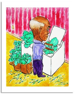 "Washing Greens" Signed Limited Edition Print