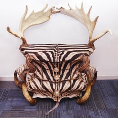 Zebra and Elk Chest of Drawers