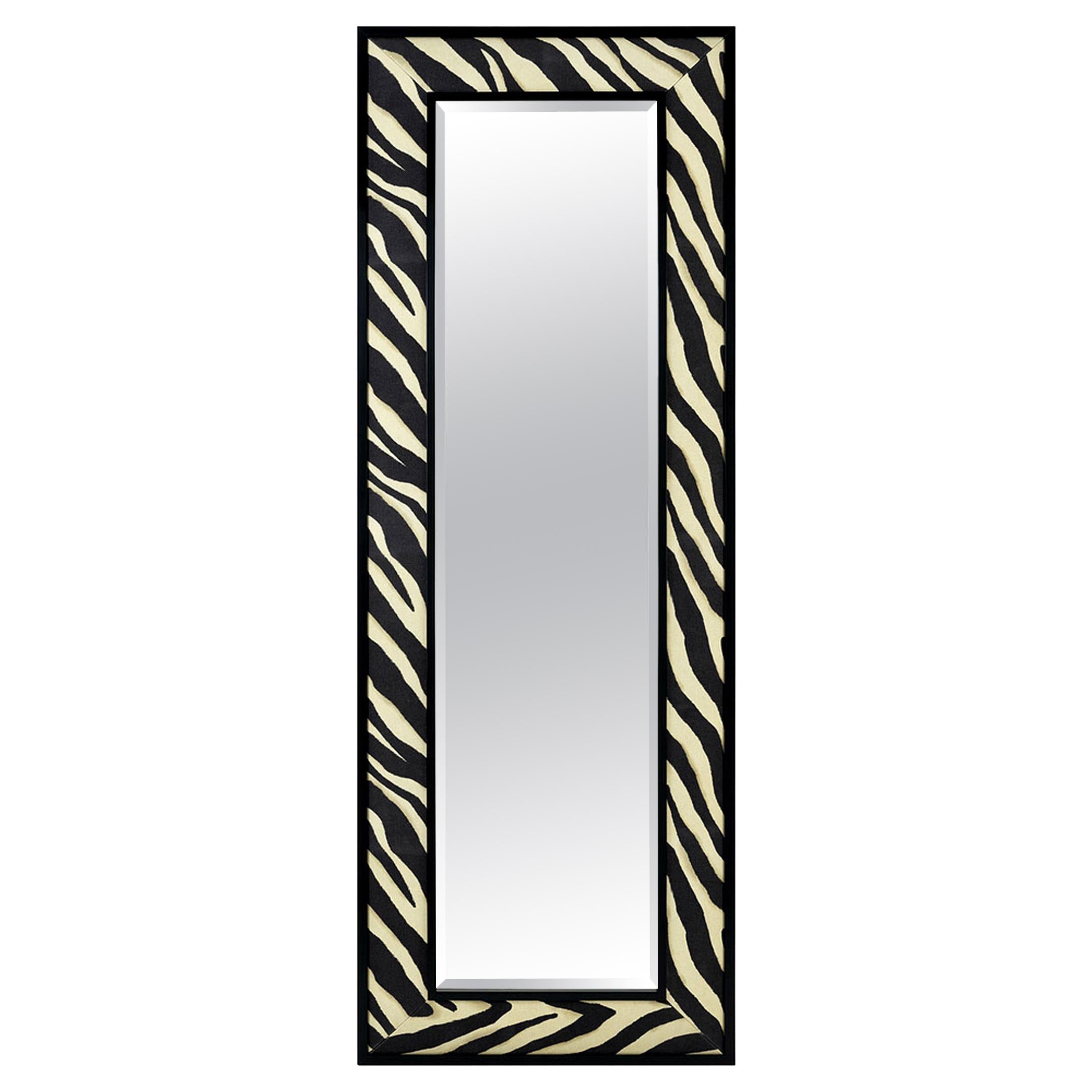 Zebra Black and White Frame Mirror