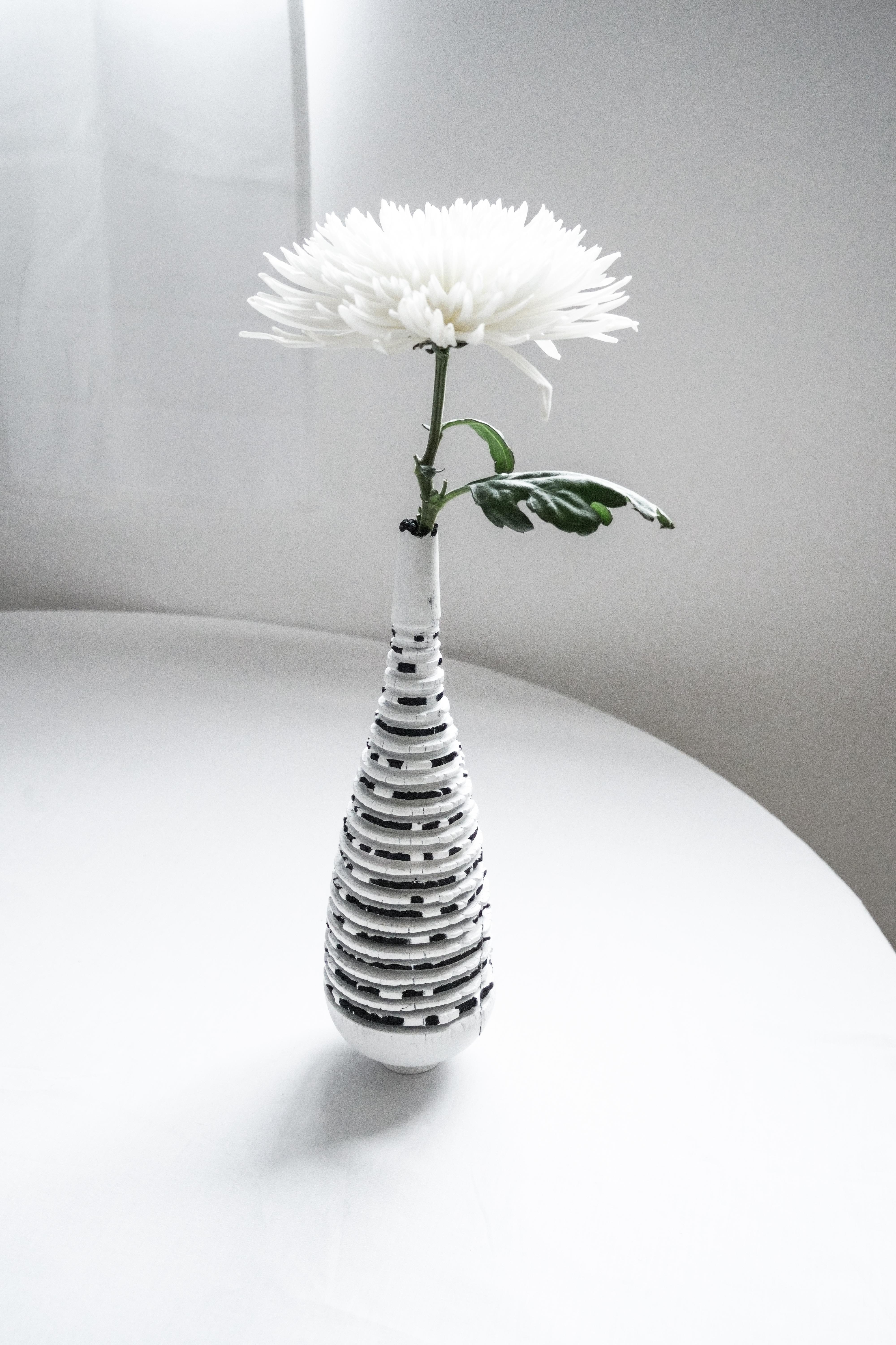 Zebra Burnt Beech Vase by Daniel Elkayam For Sale 1
