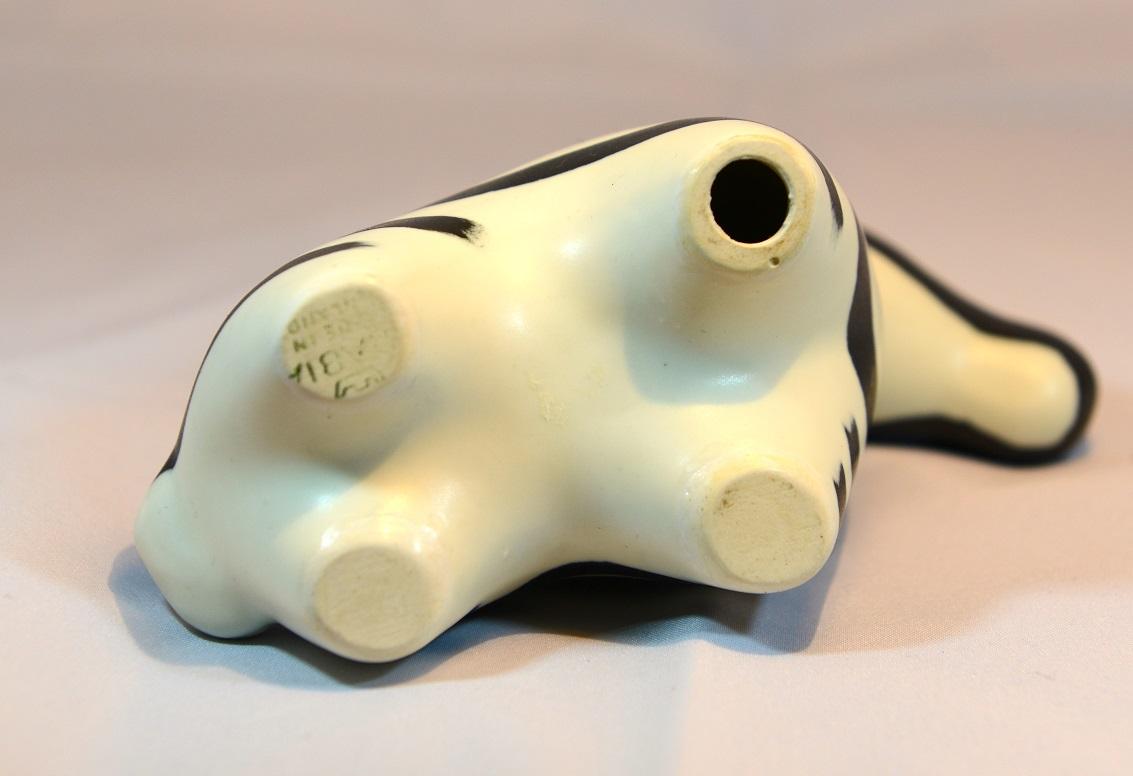 Zebra Figurine Stoneware by Taisto Kaasinen, Arabia Finland, 1960s For Sale 2