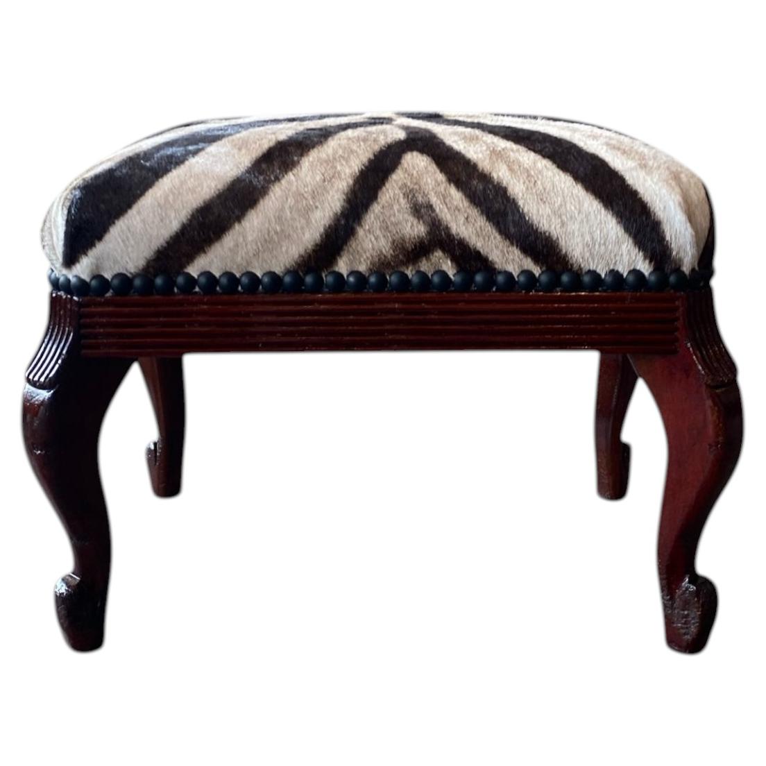 Zebra Footstool