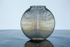 "Zebra" Glass Art Vase by Bertil Vallien, Kosta, Sweden