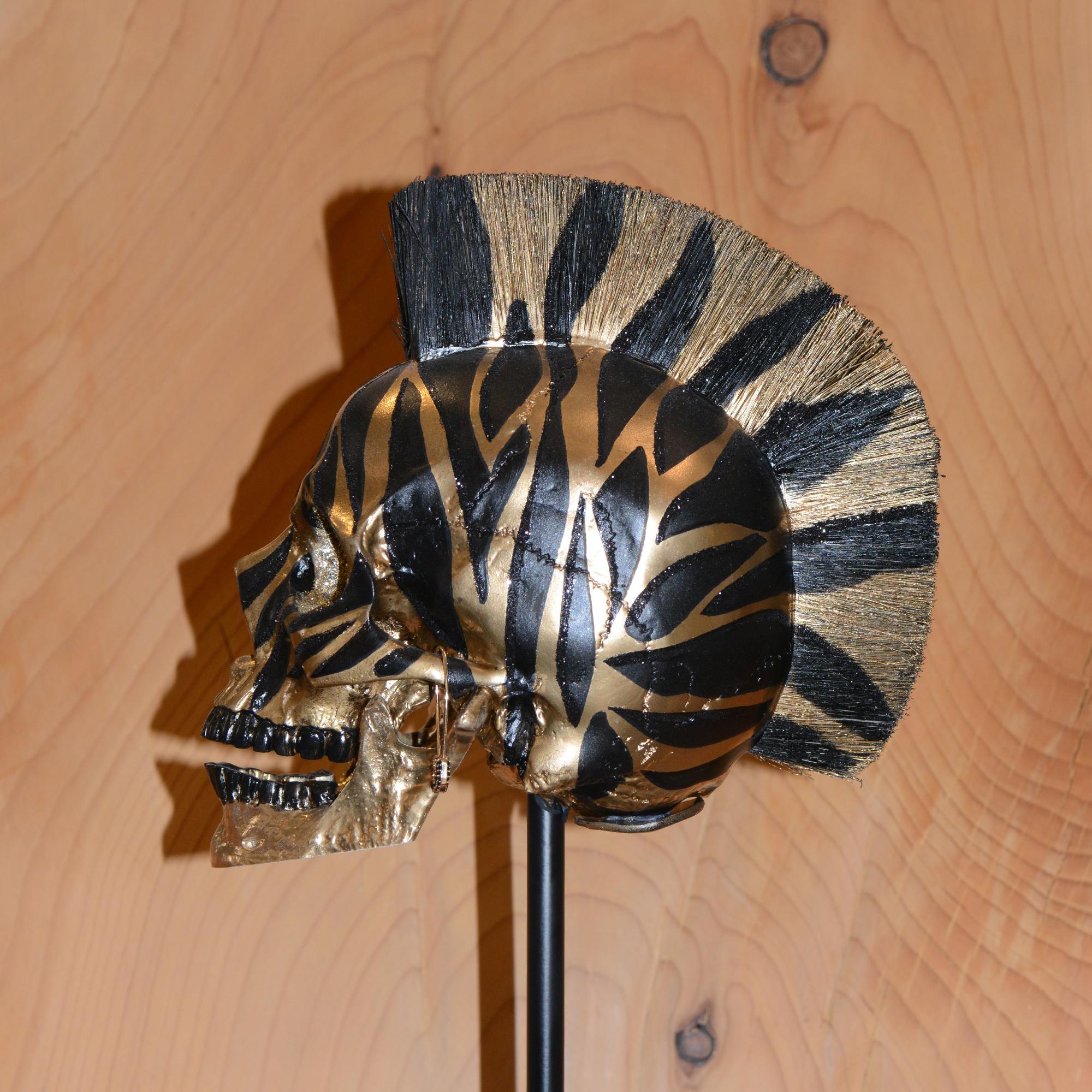 Ferro Teschio Zebra Oro in vendita