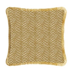 Zebra Grey Fringed Cushion