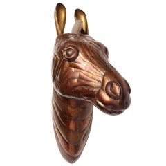 Zebra Head Sculpture by Sergio Bustamante