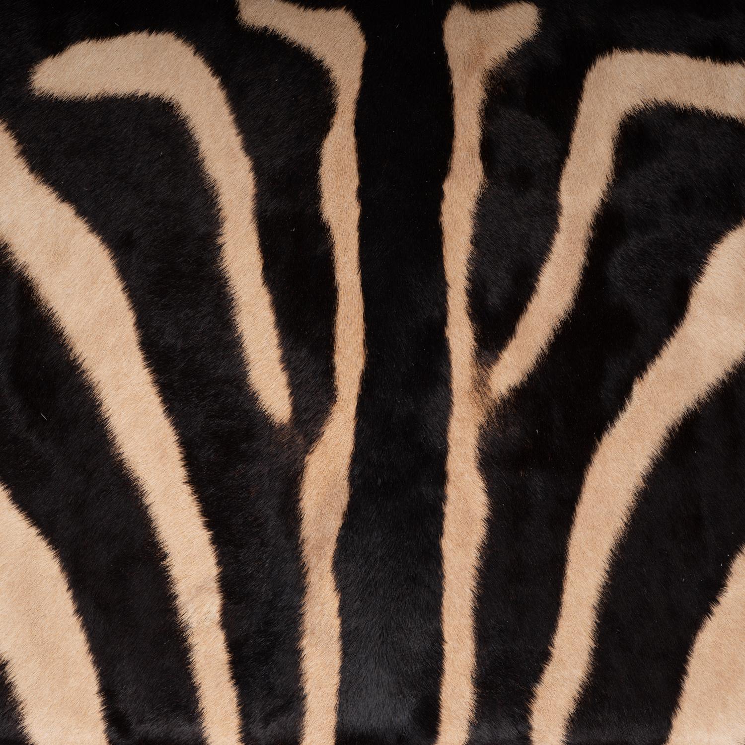zebra hide ottoman