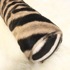 Zebra Hide Bolster Pillow