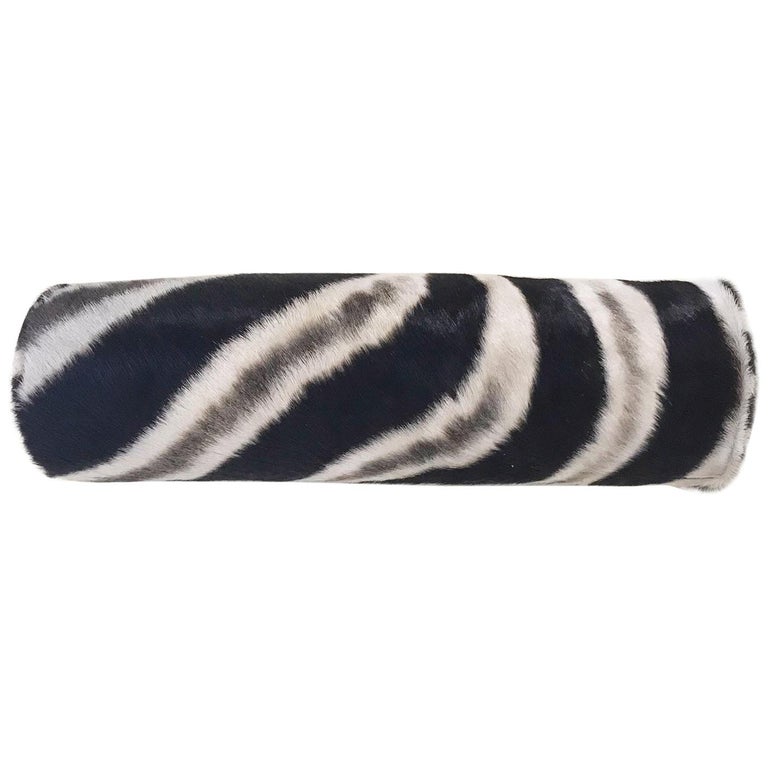 Zebra Hide Bolster Pillow at 1stDibs