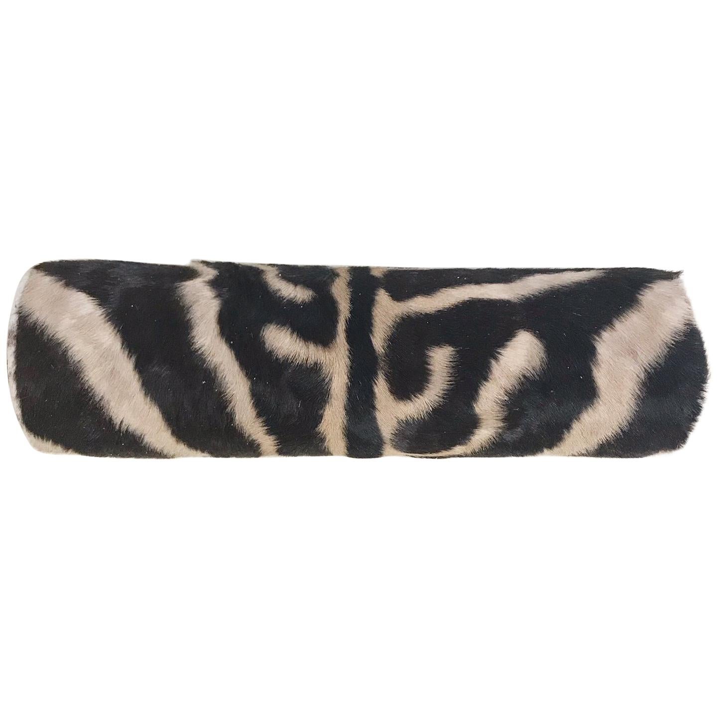 Zebra Hide Bolster Pillow